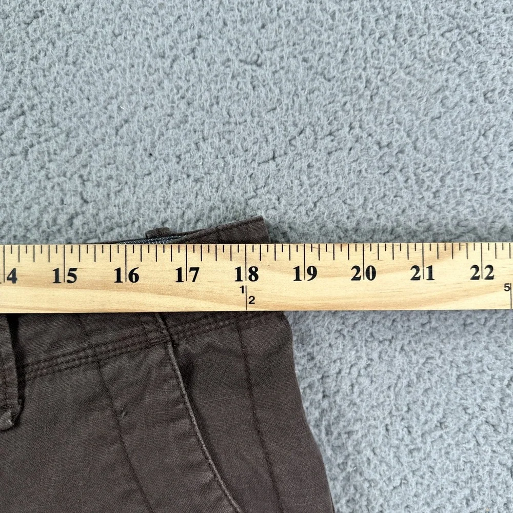Banana Republic Linen Cotton Pants Men 36x30 Brown Straight Fit Drawstring